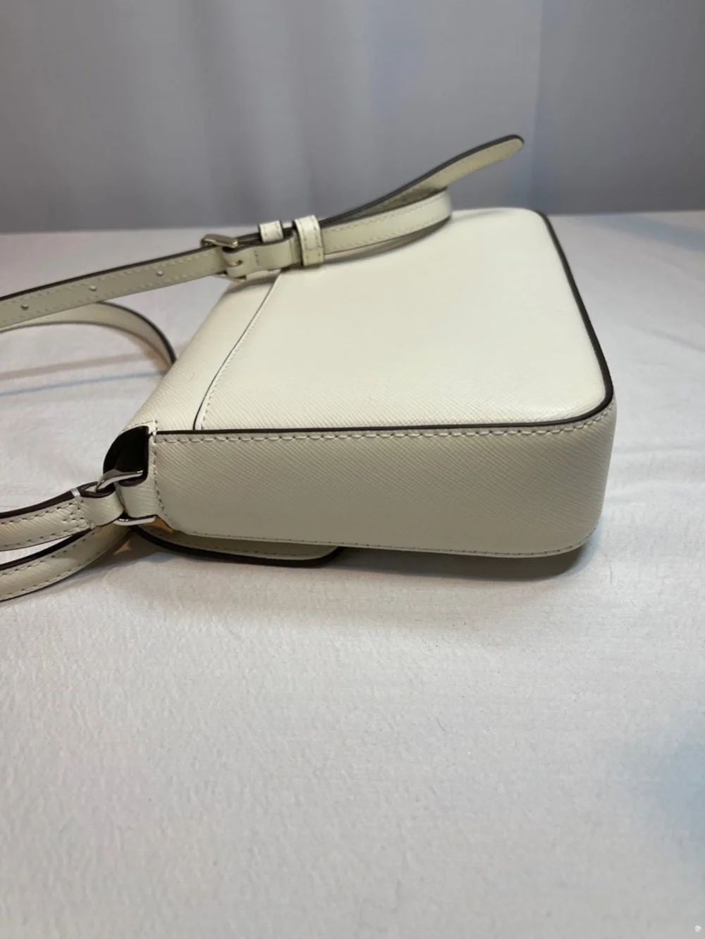 Kate Spade Sadie Envelope Crossbody Ivory Saffiano Leather Bag